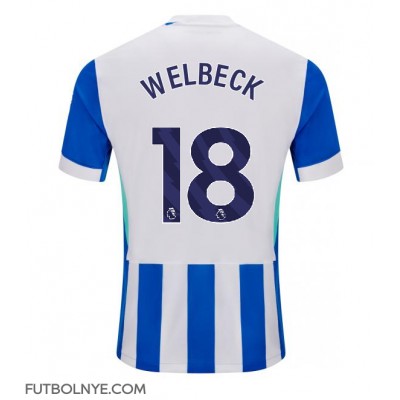Camiseta Brighton Danny Welbeck #18 Primera Equipación 2025-26 manga corta Camiseta Brighton Danny Welbeck #18 Primera Equipación 2025-26 manga corta